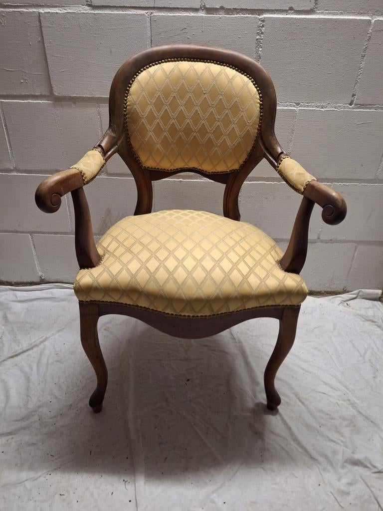 Biedermeier stoelgestreept., Ophalen, Zo goed als nieuw, 50 tot 75 cm