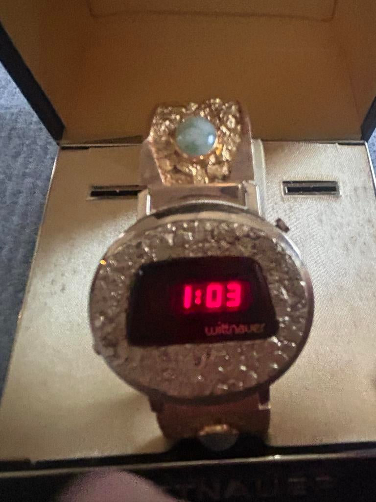Vintage Wittnauer herenhorloge Verguld, Sieraden, Tassen en Uiterlijk, Horloges | Antiek, Overige materialen, Met bandje, Polshorloge