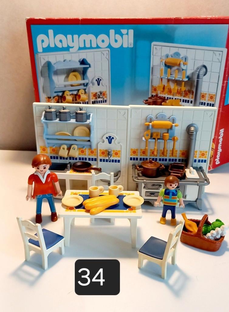 Playmobil Nostalgische Keuken - Compleet &  Nieuwstaat!, Ophalen of Verzenden, Zo goed als nieuw, Complete set