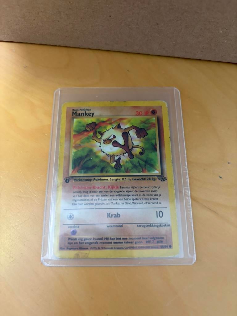 Mankey 1st edition, Ophalen of Verzenden, Zo goed als nieuw