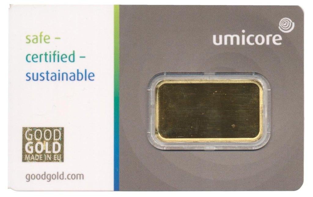 Goud baar 10 gram Umicore, Ophalen of Verzenden, Goud