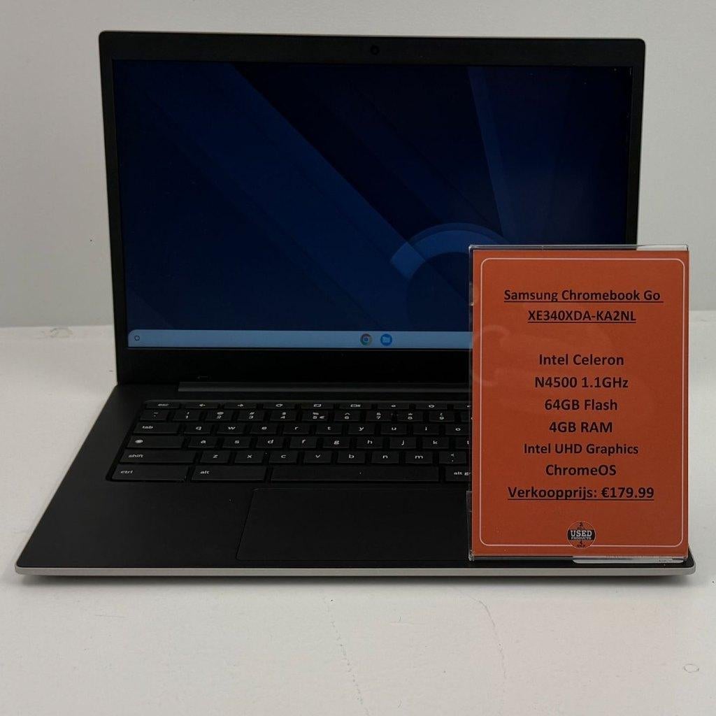 Samsung Chromebook Go | Intel Celeron 64GB Flash 4GB RAM, 14 inch, 4 GB of minder, Dordrecht@usedproducts.nl, Toulonselaan 72