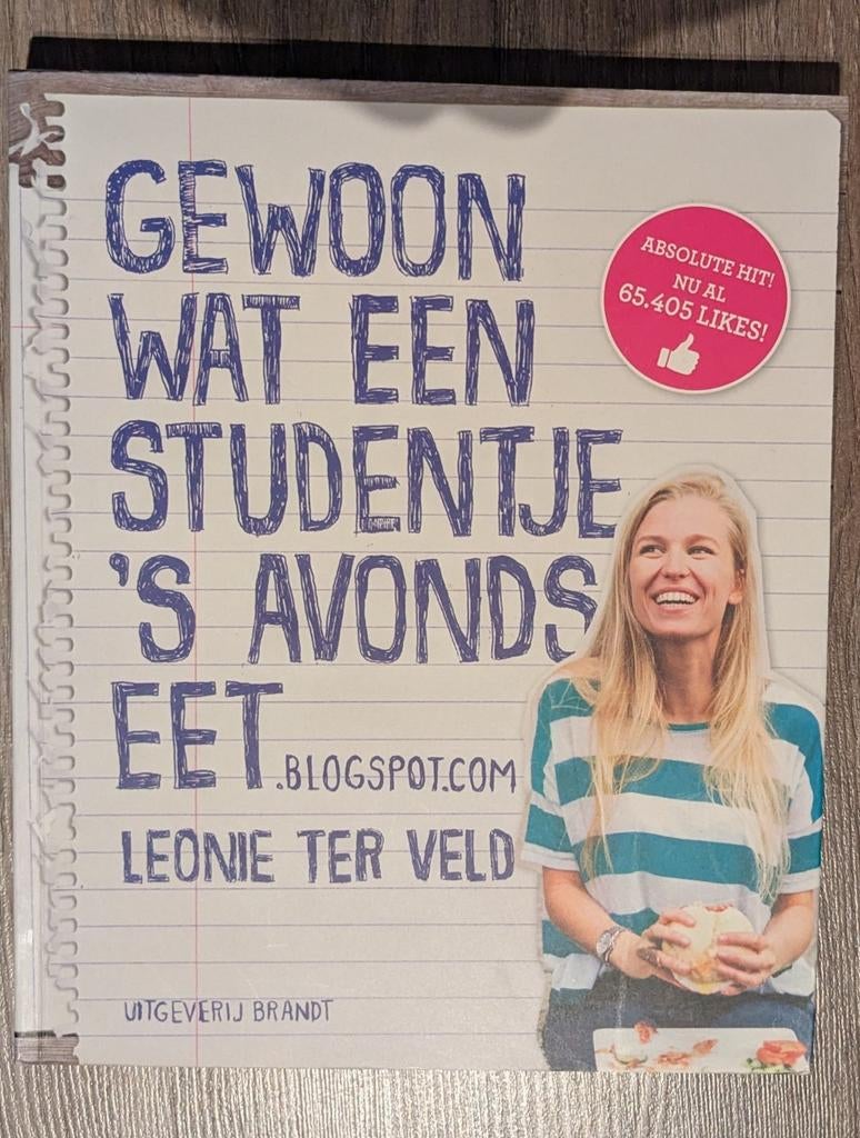 Gewoon wat een studentje 's avonds eet - Leonie ter Veld, Boeken, Kookboeken, Zo goed als nieuw, Voorgerechten en Soepen, Hoofdgerechten