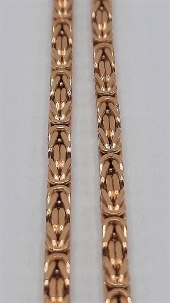 gouden Koningsketting 14kt Massief, Www.bredajuwelier.nl, Nieuw, Ophalen of Verzenden, Www.bredajuwelier.nl