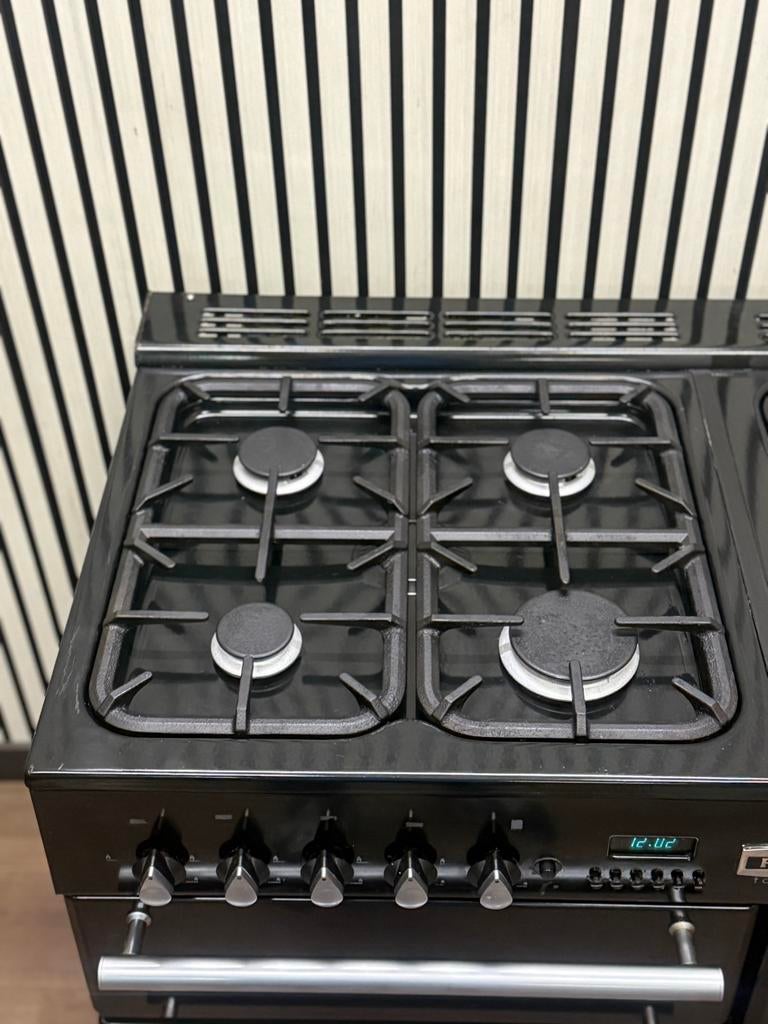 Luxe Falcon Toledo zwart hoogglans met 3 ovens 90 cm, Fornello-esperta@outlook.com, Grill, Ophalen of Verzenden, Zo goed als nieuw