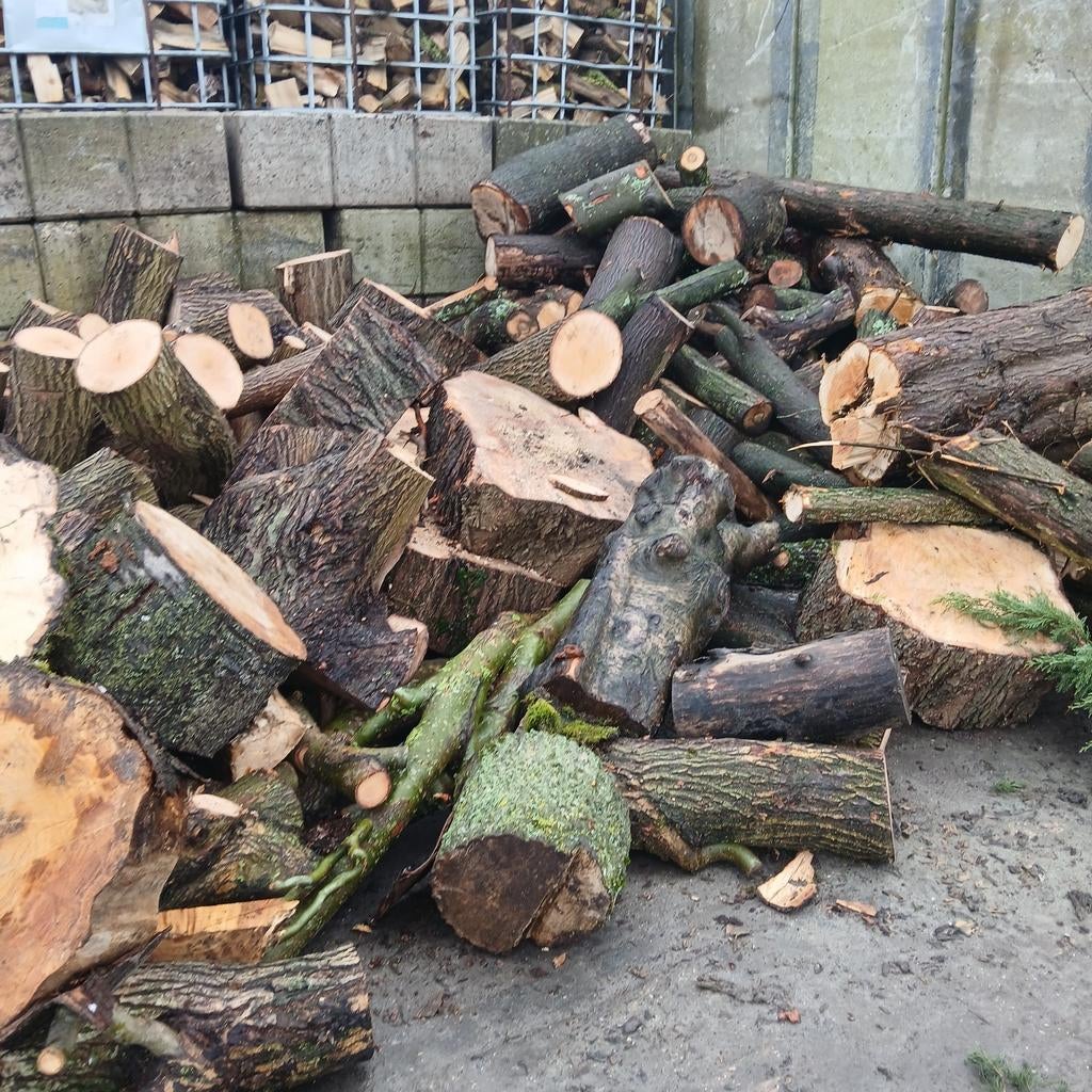 Haardhout, blokken en kleine stammetjes, Tuin en Terras, Minder dan 3 m³, Ophalen