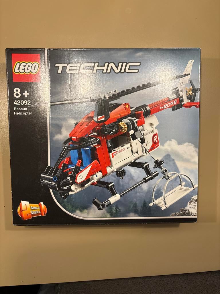 Lego Technic 42092 Reddingshelikopter - Complete Set, Ophalen of Verzenden, Zo goed als nieuw, Complete set, Lego