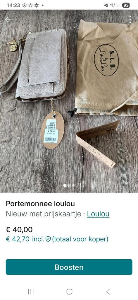 Portemonnee loulou ongebruikt, Ophalen, Nieuw