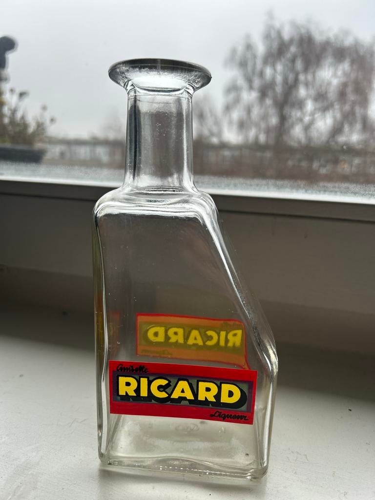 Oude Ricard Fles - Leuke Vorm, Antiek en Kunst, Antiek | Glas en Kristal, Ophalen of Verzenden