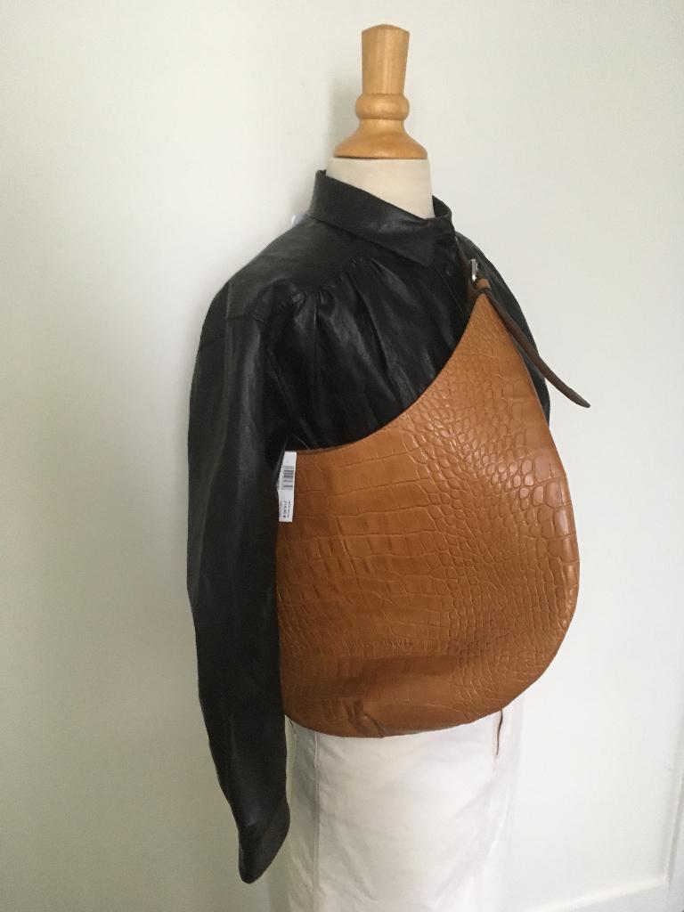 Adolfo Dominguez hobo tas leer !!NIEUW!! twv 214 euro, Sieraden, Tassen en Uiterlijk, Ophalen, Nieuw, Bruin, Handtas