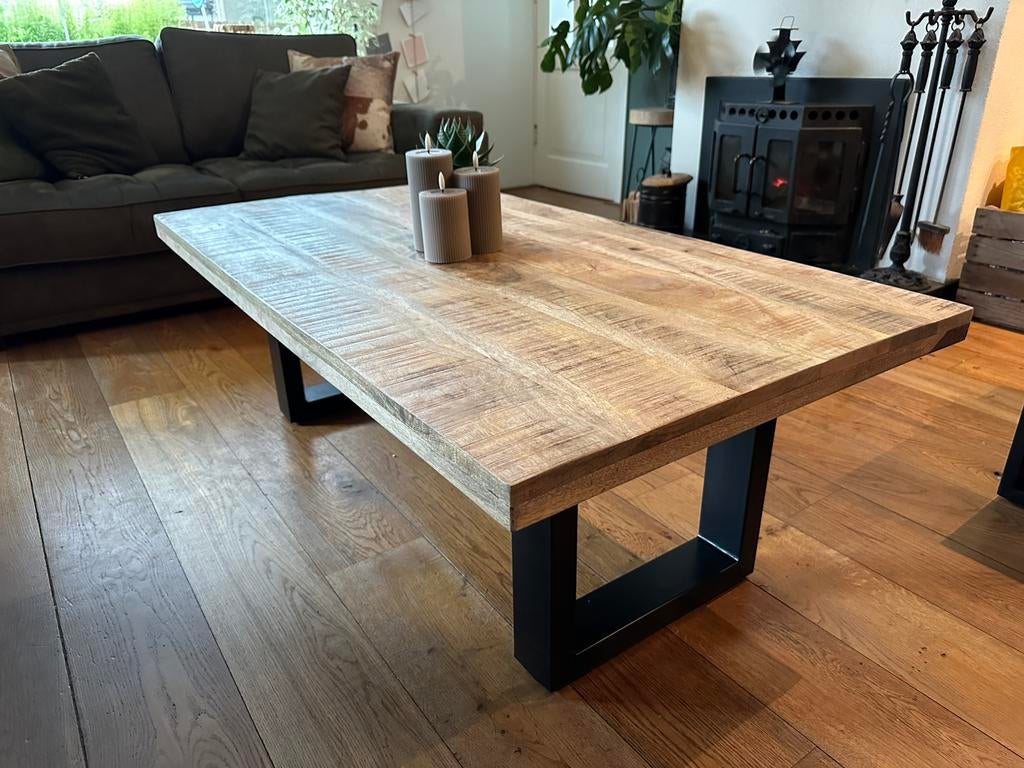 Salontafel Mango - 130x70 - Zware kwaliteit - AANBIEDING, Ophalen, Overige materialen, 100 tot 150 cm, Nieuw