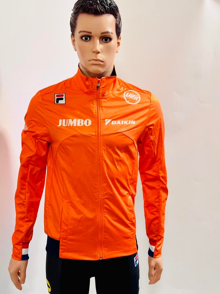 Sportkleding sportjas hardloopjas nederland maat M Fila, Ophalen of Verzenden, Zo goed als nieuw, Maat 48/50 (M), Oranje