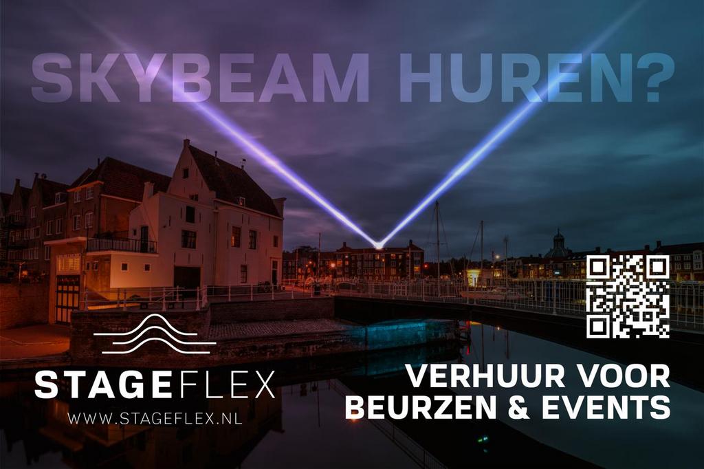 Skybeam te huur / skyspot te huur, Muziek en Instrumenten, Licht en Laser, Ophalen, Zo goed als nieuw, Licht, Kleur