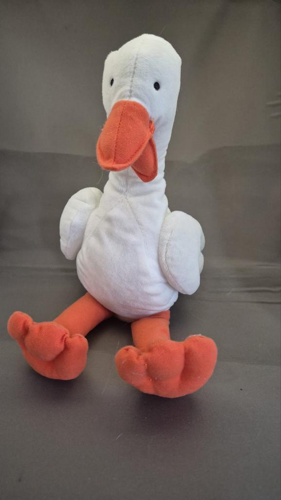Handpop Kikker & zn vriendjes eend, Kinderen en Baby's, Speelgoed | Knuffels en Pluche, Ophalen of Verzenden, Gebruikt, Eend