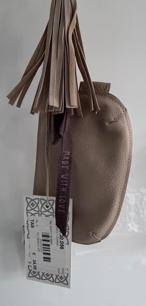 Zusss keykoord tasje + los hand hengsel kleur zandkleurig, Ophalen of Verzenden, Nieuw, Beige, Avondtasje