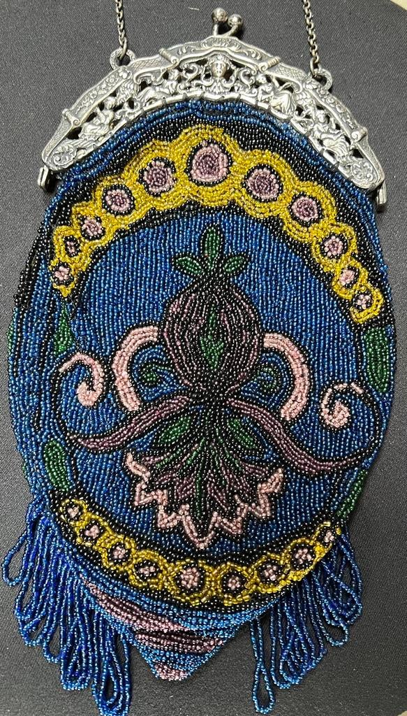 Antieke beugeltas met zwaar zilveren beugel Italië, Antiek en Kunst, Antiek | Goud en Zilver, Zilver, Ophalen of Verzenden