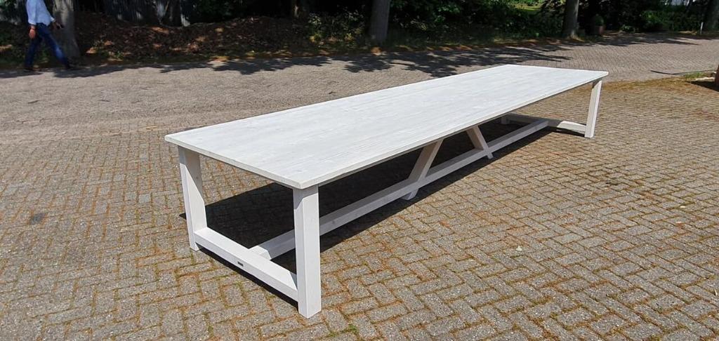Kloostertafel de Luxe 120 x 470 x 77cm of kleiner!, Landelijk, 75 cm of meer, Rechthoekig, Overige houtsoorten