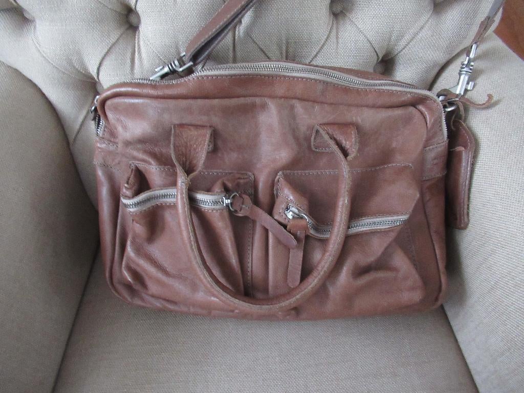 bruine LEREN COWBOYSBAG, Overige merken, Bruin, Ophalen of Verzenden, Zo goed als nieuw