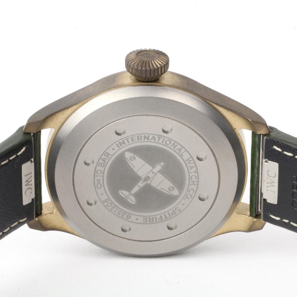 IWC Big Pilot Spitifire 43 Brons Green (ZEER GOED/ 2024), Overige merken, Overige materialen, Leer, Polshorloge
