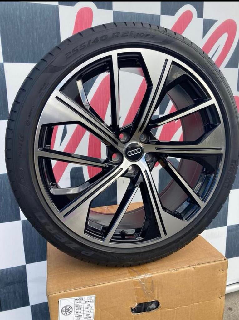 21 inch Audi SQ5 velgen 5x112 Q5 + pirelli P-zero, 255 mm, Banden en Velgen, Nieuw, Zomerbanden