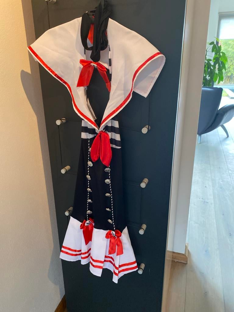 Matrozenpak Carnaval - Maat 34/36, Carnaval, Ophalen of Verzenden, Zo goed als nieuw, Kleding