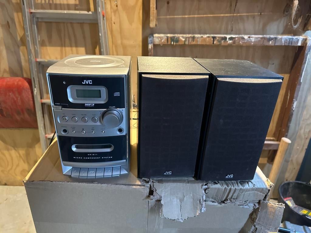 JVC UX-S11 Microset met CD en Cassette, Audio, Tv en Foto, Gebruikt, Ophalen of Verzenden, Microset, Cassettedeck
