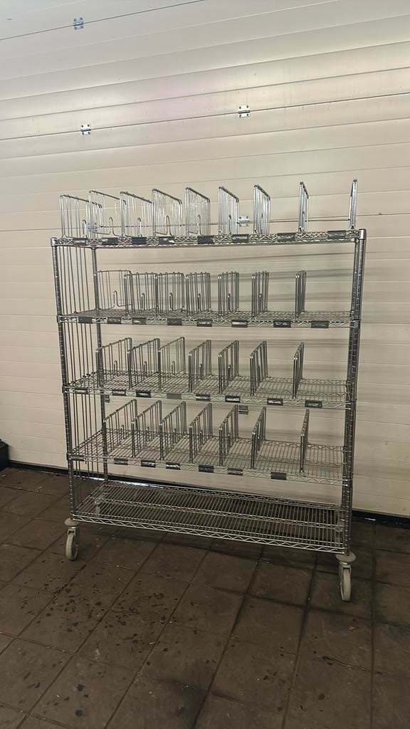 Verrijdbaar opslag rek met vakken en remmen, Huis en Inrichting, Kasten | Stellingkasten, Ophalen, ...., Zo goed als nieuw, ....