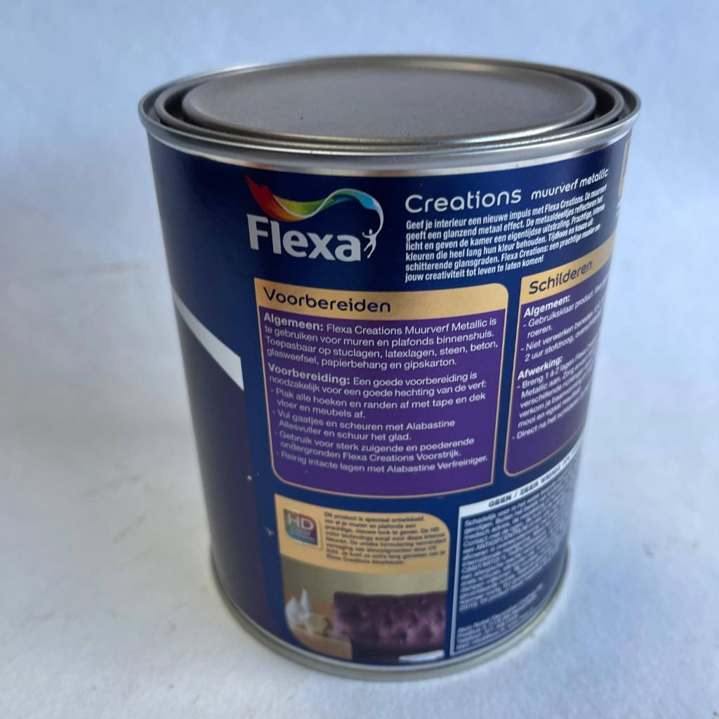 Flexa Creations Muurverf Buckle Up Metallic Zilver 1L, Flexa, Flexa, Nieuw, Ophalen of Verzenden