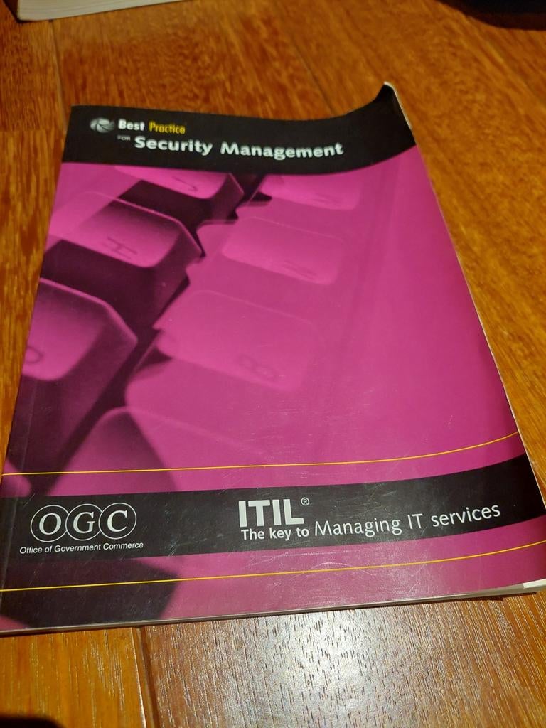 ITIL Best Practice voor Security Management, Boeken, Studieboeken en Cursussen, Zo goed als nieuw, Ophalen of Verzenden