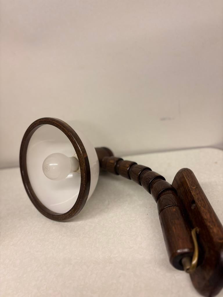 Vintage Steinhauer wandlamp – buigbare houten arm, Ophalen