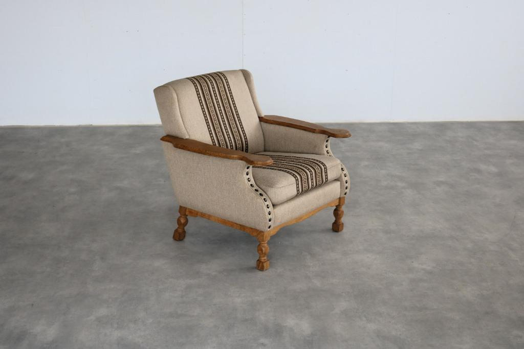 brutalist fauteuil | armchair | jaren 60 | Deens, Gebruikt, ., 75 tot 100 cm, Ophalen of Verzenden