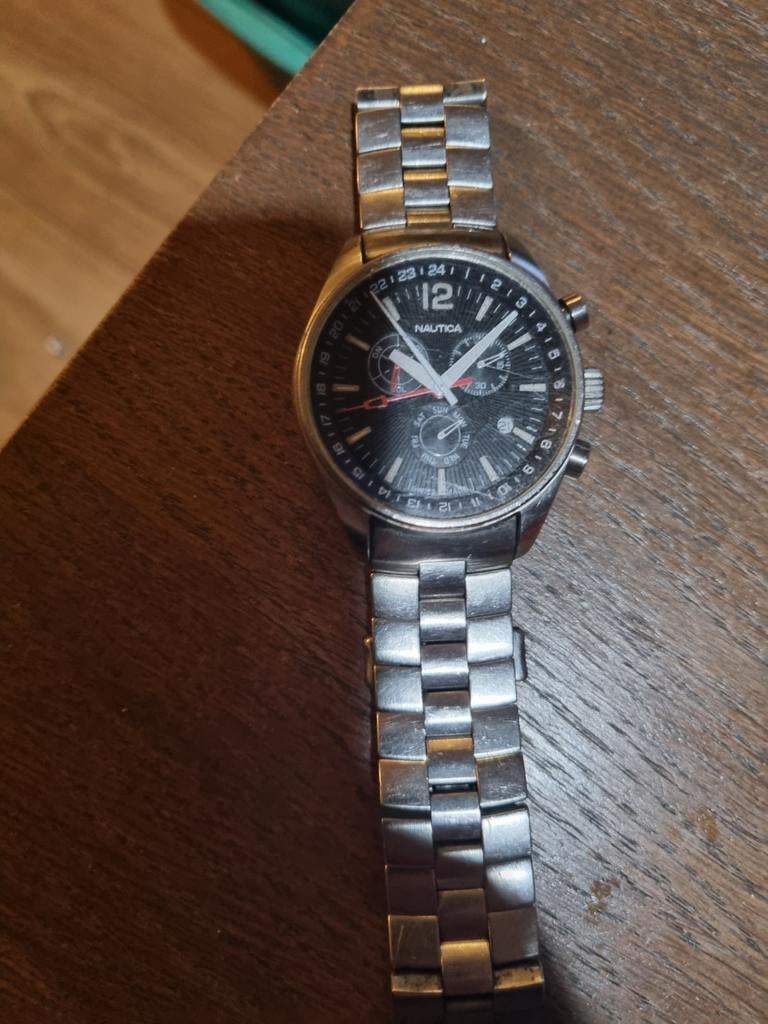 Nautica Swiss made origineel, Ophalen of Verzenden, Zo goed als nieuw, Staal, Overige merken