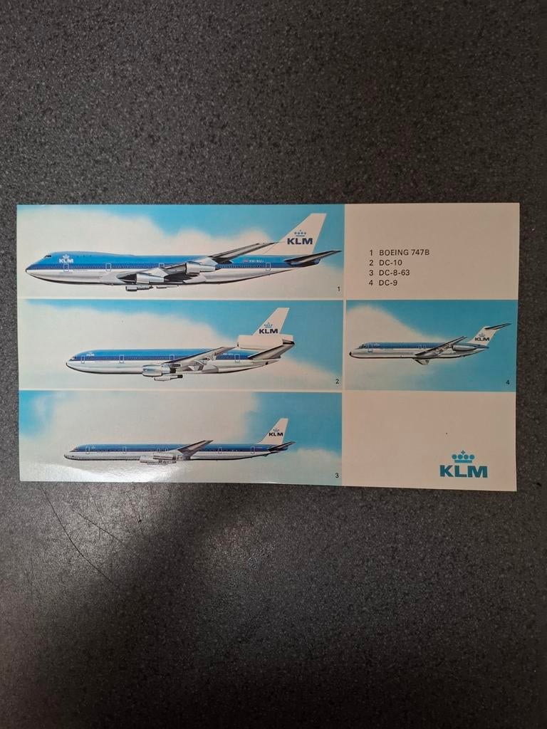 ANSICHTKAART KLM, Ophalen of Verzenden, Zo goed als nieuw, Kaart, Foto of Prent