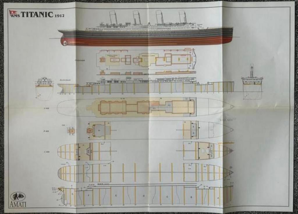 Grote Poster R.M.S. Titanic, 1912, Ophalen of Verzenden, Zo goed als nieuw, Kaart, Foto of Prent
