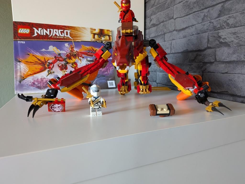 Lego Ninjago 71753 Vuurdraak aanval - Complete set, Kinderen en Baby's, Speelgoed | Duplo en Lego, Ophalen of Verzenden, Zo goed als nieuw