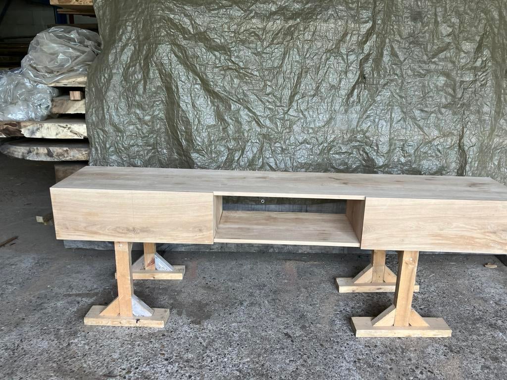 Zwevende eiken kast dressoir tv kast op maat, Ophalen, Zo goed als nieuw, 25 tot 50 cm, Minder dan 100 cm