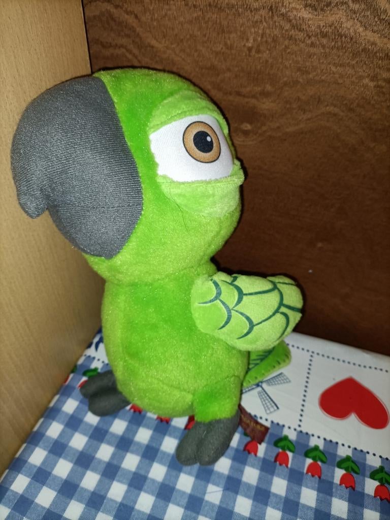 Groene papegaai knuffel 26 cm groot, Ophalen of Verzenden, Zo goed als nieuw, Overige typen
