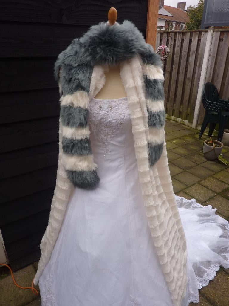 CARNAVAL, trouwjurk, bruid, jurk, cape, carnavalspak, Ophalen of Verzenden, Gedragen, Carnaval, Kleding