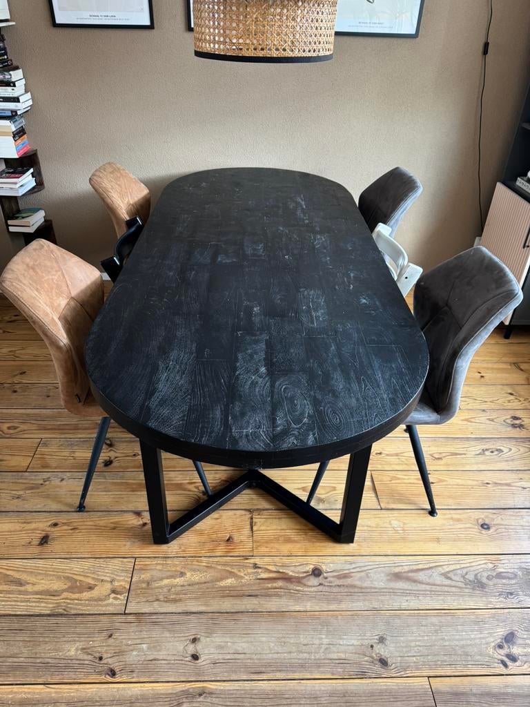 Eettafel, Huis en Inrichting, Tafels | Eettafels, Gebruikt, 50 tot 100 cm, 200 cm of meer, Vijf personen of meer, Rechthoekig