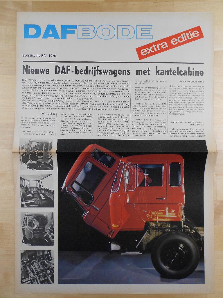 DAF Dafbode Krant RAI 1970 – 1600 1800 2000 2200, Boeken, Gelezen, Ophalen of Verzenden, Overige merken, DAF