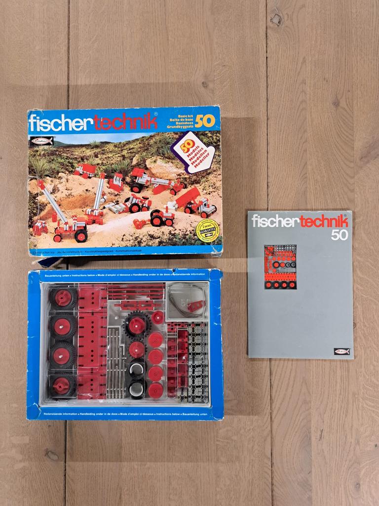 Fischer Technik 50, 50/1, 50/2, 50/3, Ophalen of Verzenden, Gebruikt, Complete set, Lego