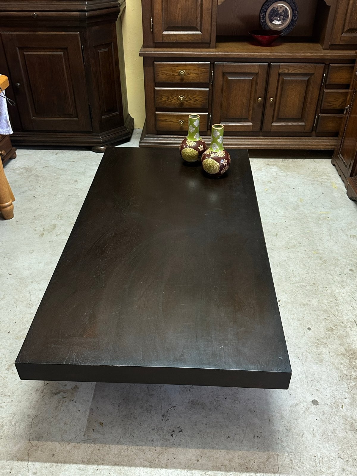 Moderne Salontafel - Donkerbruin Hout, Antiek en Kunst, Ophalen of Verzenden