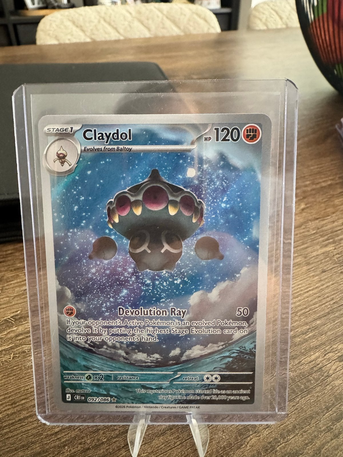 Claydol Pokémon Kaart 092/086 - Zo goed als nieuw, Ophalen of Verzenden, Zo goed als nieuw, Losse kaart