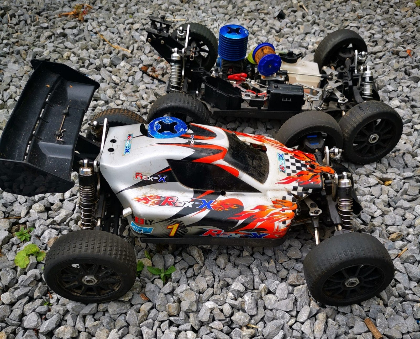 Really nitro rc 1:8 + onderdelen., Ophalen, Gebruikt, Auto offroad, Schaal 1:8