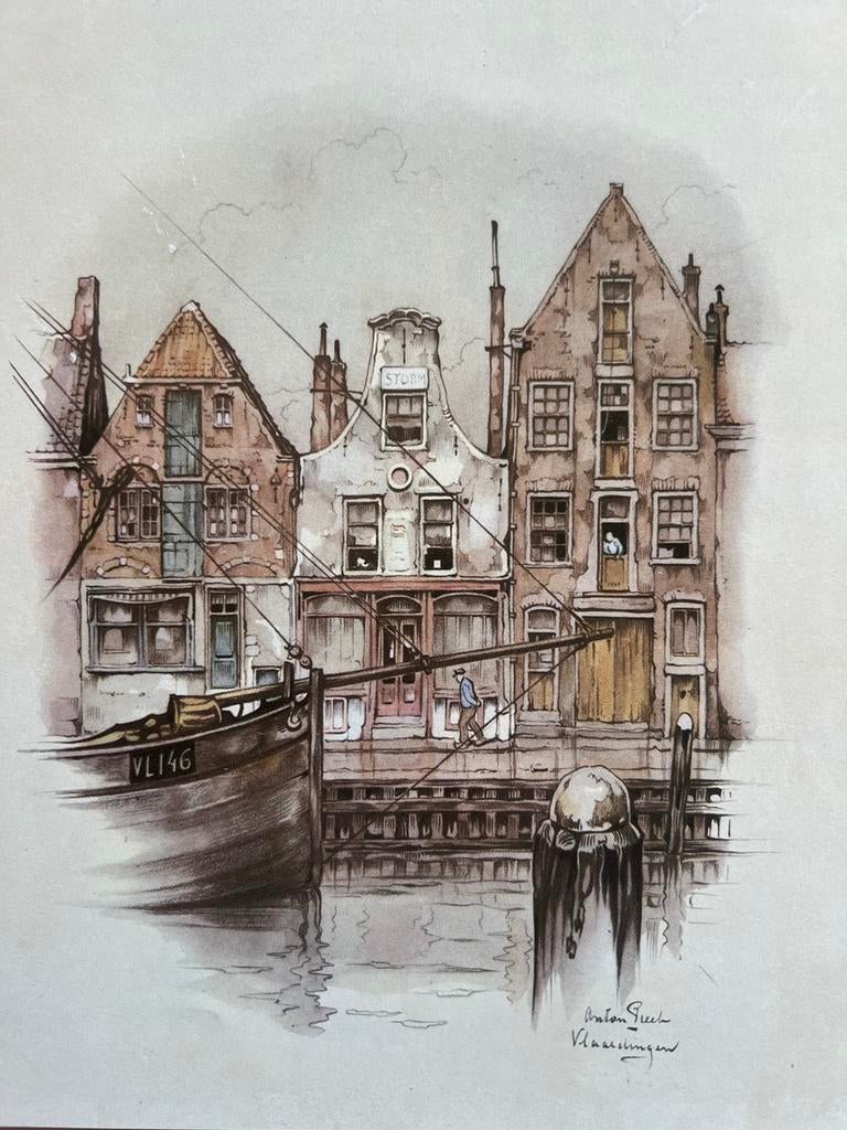 Vintage Prenten / Gravures / Tekeningen Anton Pieck., Ophalen of Verzenden