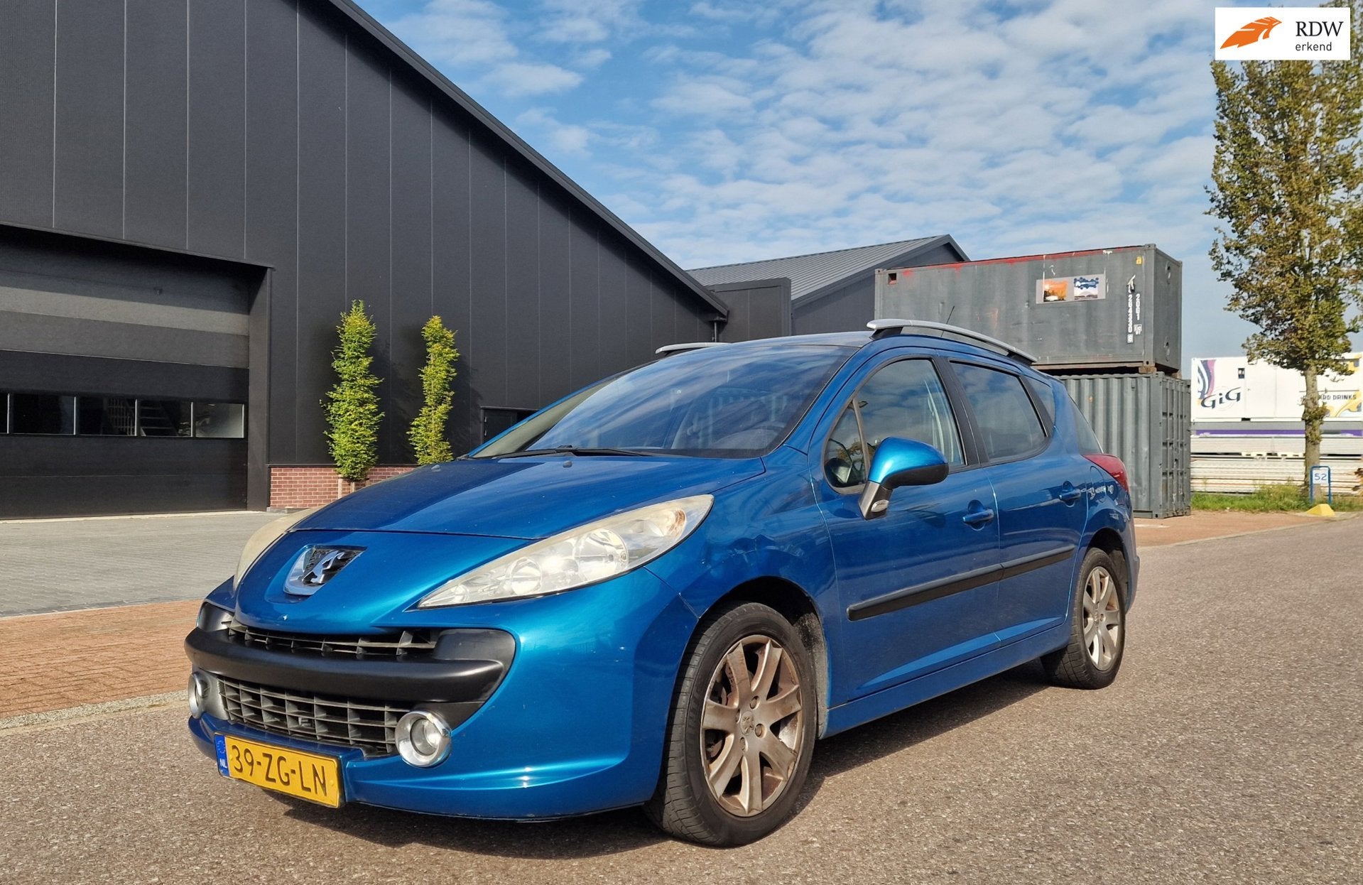 Peugeot 207 SW 1.6 VTi XS AUTOMAAT PANO LEDER PSENSOR CRUISE, Auto's, Gebruikt, Zwart, 4 cilinders, Blauw