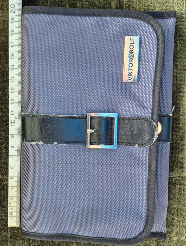 Viktor & Rolf toilettas/etui - Grijs/Zwart, Ophalen, Gebruikt, Grijs, Softcase