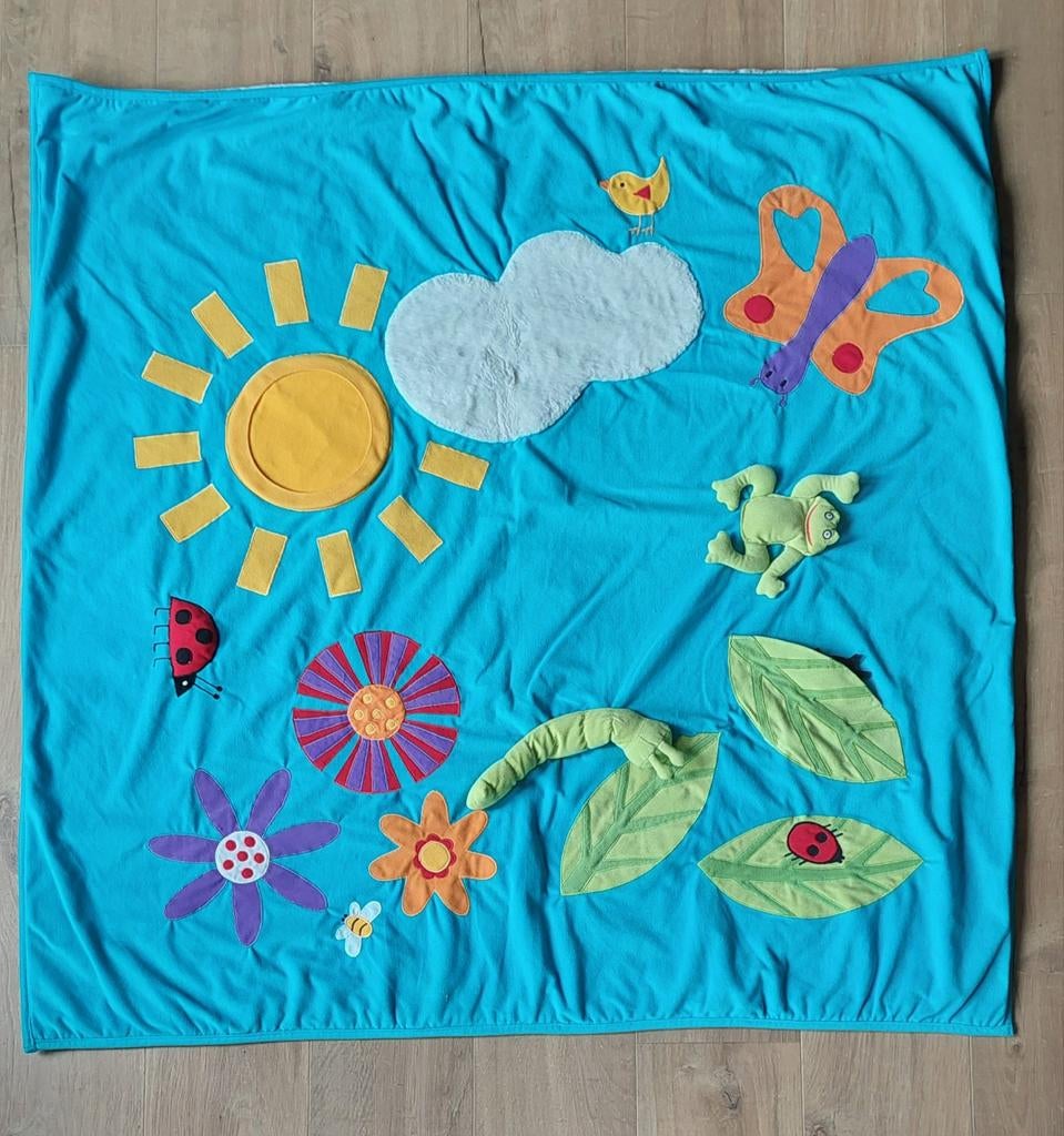 Speelkleed met kikker, spinnetje en rups., Ophalen, Gebruikt