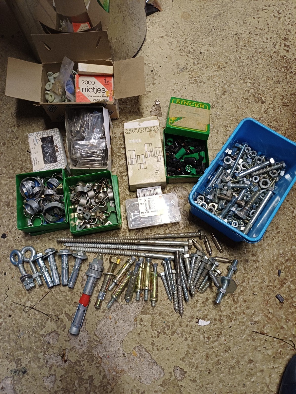 partij diverse bevestigingsmaterialen, Ophalen, Gebruikt, 250 mm of meer, Overige typen