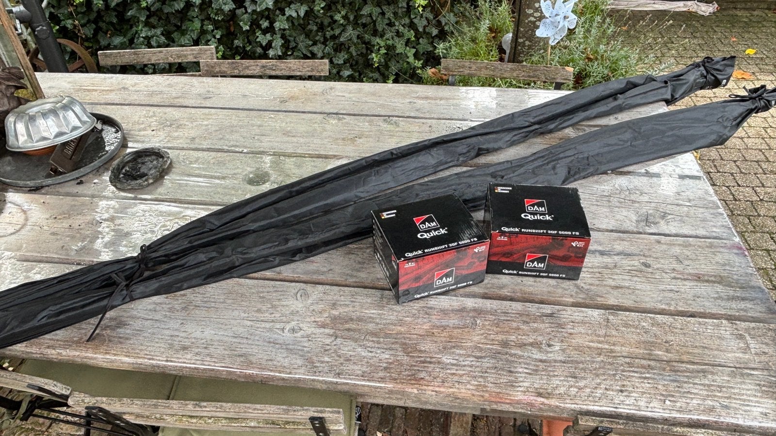 Set van 2, Fox CRD 328  13’ 3,5lb hengels en Dam 5000 molens, Ophalen, Zo goed als nieuw, Werphengel